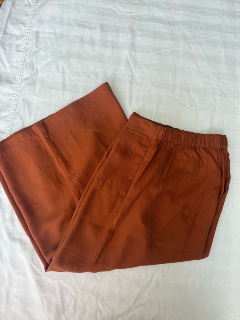LOFT Brick Orange Pull-On Trousers